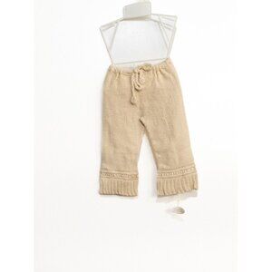 Empress Baby Pants Toddler Girls Ivory Cotton Bottoms Pull On Knit Solid 12-18M